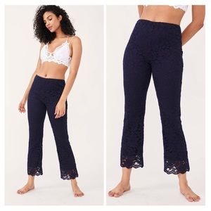 FREE PEOPLE | Wild Laces Pull On Crop Flare Pants